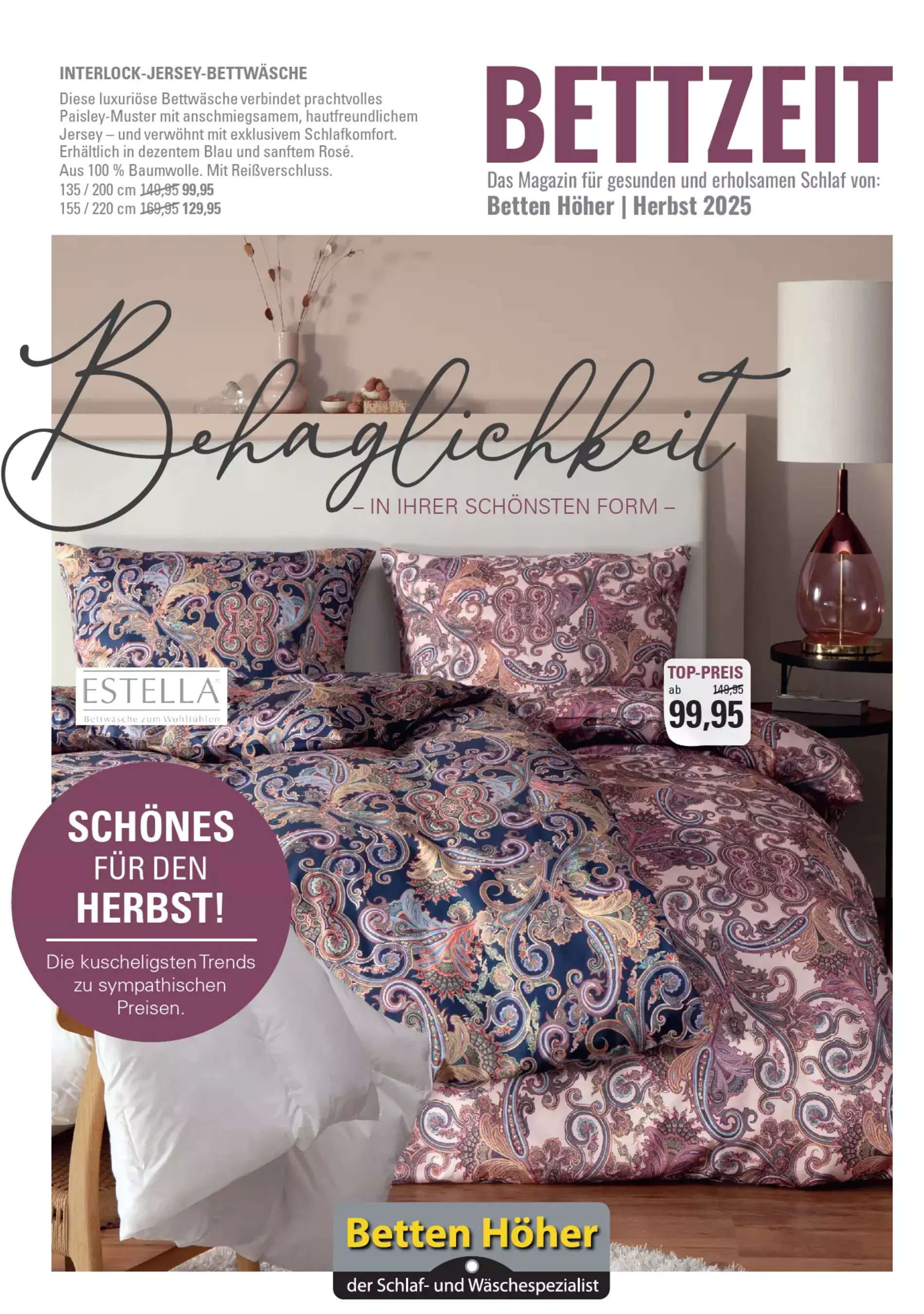 Bettzeit Herbst 2025 - Das Magazin für gesunden und erholsamen Schlaf