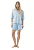 Kurz-Pyjama mey Simple Stripes Damen, blue, Baumwolle 1240111