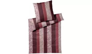 Bettwäsche JOOP Paisley Stripes 4121 Rouge - edler Satin-Look