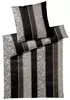 Bettwäsche JOOP Paisley Stripes 4121 Black - luxuriöser Satin-Look