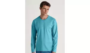 Schlafanzug-Oberteil langarm RMX Sleep 15088 bright blue