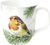 Becher CHARMING ROBIN green | Bone China Tasse 375 ml