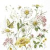 Cocktail-Servietten Wildflower and Butterfly, 25x25cm, grün