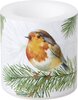 Windlicht IHR Charming Robin green Kerze | Rund Ø 7,5 cm