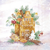 Lunch-Servietten - Gingerbread House - 20er Pack, 33x33 cm